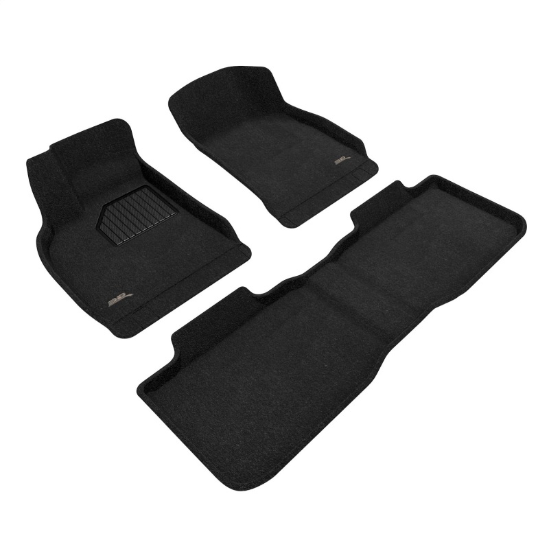Lucid Air Pure Floor Mats - Front and Rear - 3D MAXpider - Elegant Black Full Set - Black - `22-`24
